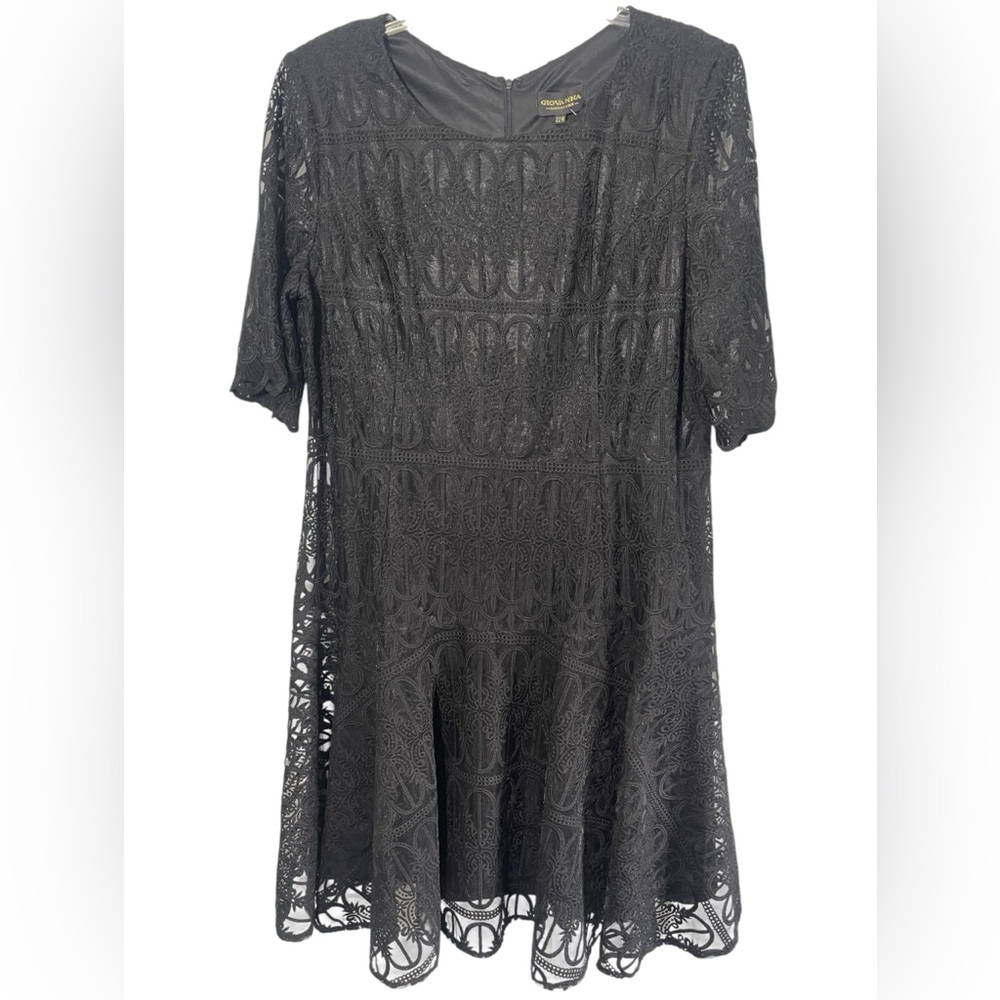 Giovanna Signature Embroidery Luxurious
Lace Black Dress Size 22W - Picture 9 of 9